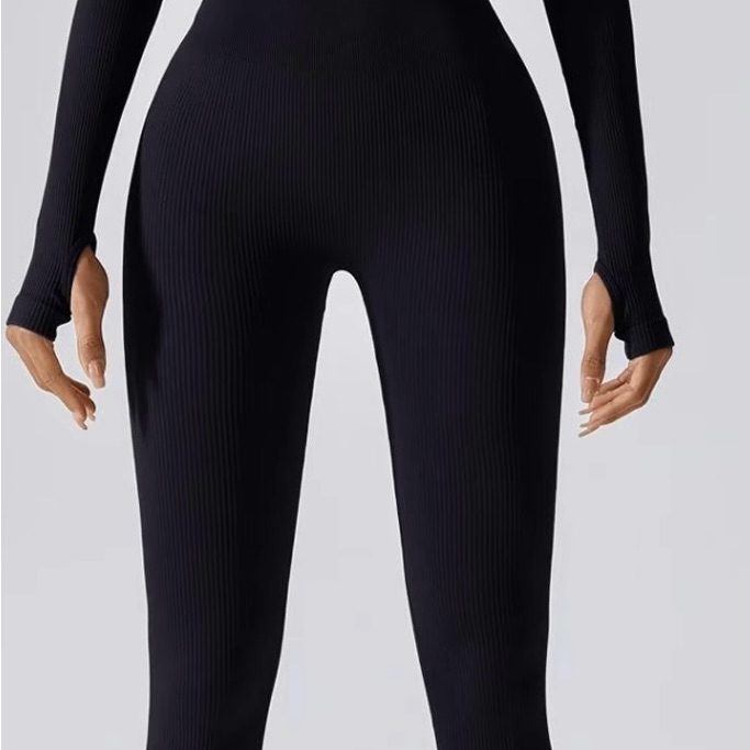 Nwot. Black Ribbed Jumpsuit